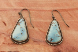Genuine Golden Hill Turquoise Native American Earrings